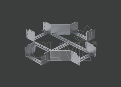 Угол Х-образный лестничного лотка ALSEH R-300мм. 600х150 (1,5) оцинк. CLIVE - КЛАЙВ фото 1