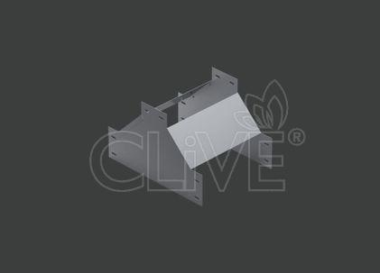 Угол Т-образный с отводом вверх ANSEV 200х110 (1,0) нерж. сталь AISI304 CLIVE - КЛАЙВ фото 1