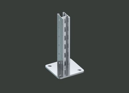 Страт стойка с 3-х сторонней перфорацией двойная MSTRK 41х62х2,5 2000 гор. цинк CLIVE - КЛАЙВ фото 1