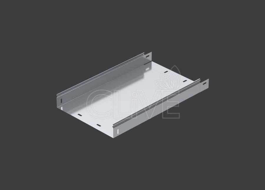 Лоток неперфорированный LNSCT 150х60х2500 (0,55) оцинк. CLIVE