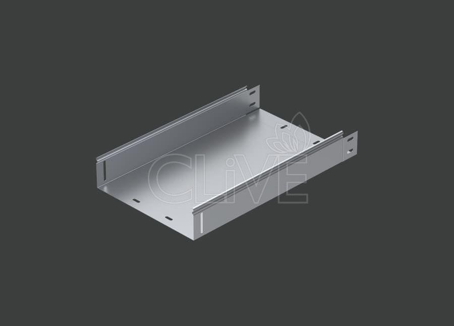 Лоток неперфорированный LNSCT 150х80х2000 (0,8) нерж. сталь AISI304 CLIVE