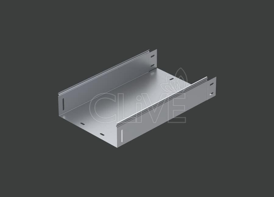 Лоток неперфорированный LNSCT 200х100х2500 (0,8) нерж. сталь AISI304 CLIVE