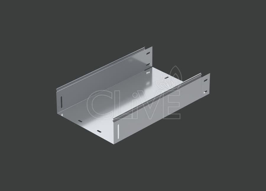 Лоток неперфорированный LNSCT 300х110х3000 (0,8) нерж. сталь AISI304 CLIVE