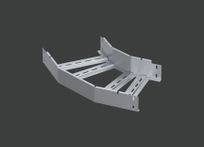 Поворот лестничного лотка ALSEH R-300мм. 45гр.х400х110 (1,5) нерж. сталь AISI304 CLIVE - КЛАЙВ фото 1 