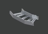 Поворот лестничного лотка ALSEH R-600мм. 45гр.х200х100 (1,5) гор. цинк CLIVE - КЛАЙВ фото 1 