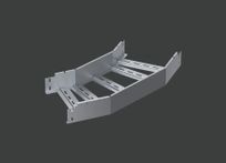 Поворот лестничного лотка ALSEH R-600мм. 45гр.х300х100 (1,5) гор. цинк CLIVE - КЛАЙВ фото 1 