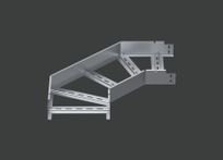 Поворот лестничного лотка ALSEH R-300мм. 90гр.х150х80 (1,5) нерж. сталь AISI304 CLIVE - КЛАЙВ фото 1 