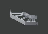 Поворот лестничного лотка ALSEH R-300мм. 90гр.х400х100 (1,5) гор. цинк CLIVE - КЛАЙВ фото 1 