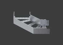 Поворот лестничного лотка ALSEH R-300мм. 90гр.х400х150 (1,2) нерж. сталь AISI304 CLIVE - фото 1