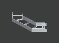 Поворот лестничного лотка ALSEH R-600мм. 90гр.х400х80 (1,2) оцинк. CLIVE - КЛАЙВ фото 1 