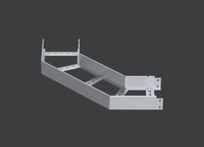 Поворот лестничного лотка ALSEH R-600мм. 90гр.х100х100 (1,5) оцинк. CLIVE - КЛАЙВ фото 1 