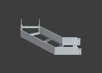 Поворот лестничного лотка ALSEH R-600мм. 90гр.х200х110 (1,5) гор. цинк CLIVE - КЛАЙВ фото 1 