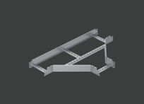 Угол Т-образный лестничного лотка ALSEH R-600мм. 500х100 (1,5) нерж. сталь AISI304 CLIVE - КЛАЙВ фото 1 