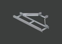 Угол Т-образный лестничного лотка ALSEH R-600мм. 500х100 (1,5) оцинк. CLIVE - КЛАЙВ фото 1 