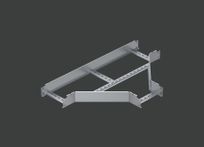 Угол Т-образный лестничного лотка ALSEH R-600мм. 300х110 (1,5) оцинк. CLIVE - КЛАЙВ фото 1 