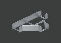 Угол Т-образный лестничного лотка ALSEH R-600мм. 200х200 (1,5) гор. цинк CLIVE - КЛАЙВ фото 1 