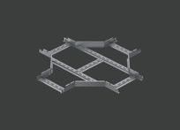 Угол Х-образный лестничного лотка ALSEH R-300мм. 600х50 (1,5) оцинк. CLIVE - КЛАЙВ фото 1 