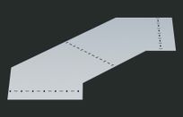 Донная вставка поворота лестничного лотка 100 ALSOV R-600мм. 90гр.х100 (1,5) гор. цинк CLIVE - КЛАЙВ фото 1 