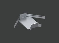 Поворот горизонтальный ANSEH изм.гр.х500х60 (1,5) гор. цинк CLIVE - КЛАЙВ фото 1 