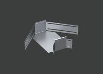 Поворот горизонтальный ANSEH изм.гр.х600х100 (1,5) оцинк. CLIVE - КЛАЙВ фото 1 