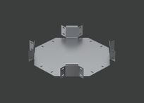 Угол Х-образный ANSEH 400х100 (1,5) нерж. сталь AISI304 CLIVE - КЛАЙВ фото 1 