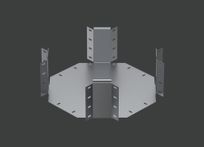 Угол Х-образный ANSEH 400х200 (1,2) нерж. сталь AISI304 CLIVE - КЛАЙВ фото 1 