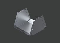 Поворот вертикальный внутренний ANSEV 45гр.х500х200 (1,5) окрашенный RALXXXX CLIVE - фото 1
