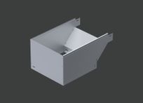 Поворот вертикальный внешний с разворотом вправо ANSEV 90гр.х300х60 (1,5) гор. цинк CLIVE - КЛАЙВ фото 1 