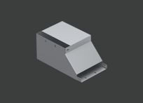 Поворот вертикальный внутренний с разворотом влево ANSEV 90гр.х600х50 (1,0) оцинк. CLIVE - КЛАЙВ фото 1 