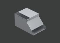 Поворот вертикальный внутренний с разворотом влево ANSEV 90гр.х400х80 (1,2) нерж. сталь AISI304 CLIVE - КЛАЙВ фото 1 