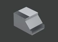 Поворот вертикальный внутренний с разворотом влево ANSEV 90гр.х200х100 (1,5) гор. цинк CLIVE - КЛАЙВ фото 1 