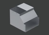 Поворот вертикальный внутренний с разворотом влево ANSEV 90гр.х600х200 (1,2) нерж. сталь AISI304 CLIVE - КЛАЙВ фото 1 