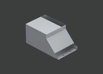 Поворот вертикальный внутренний с разворотом вправо ANSEV 90гр.х100х60 (1,2) гор. цинк CLIVE - КЛАЙВ фото 1 