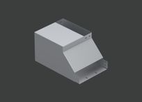 Поворот вертикальный внутренний с разворотом вправо ANSEV 90гр.х600х80 (1,5) гор. цинк CLIVE - КЛАЙВ фото 1 