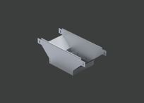 Угол Т-образный с отводом вниз и разворотом ANSEV 90гр.х600х60 (1,0) оцинк. CLIVE - КЛАЙВ фото 1 