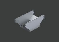 Угол Т-образный с отводом вниз и разворотом ANSEV 90гр.х500х100 (1,2) гор. цинк CLIVE - КЛАЙВ фото 1 