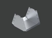 Поворот вертикальный внутренний усиленный R600 ANSEV 45гр.х600х200 (1,2) гор. цинк CLIVE - КЛАЙВ фото 1 