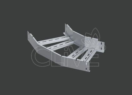 Поворот лестничного лотка ALSEH R-300мм. 45гр.х100х100 (1,2) гор. цинк CLIVE