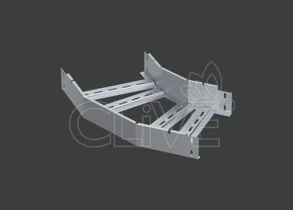 Поворот лестничного лотка ALSEH R-300мм. 45гр.х100х110 (1,2) нерж. сталь AISI304 CLIVE