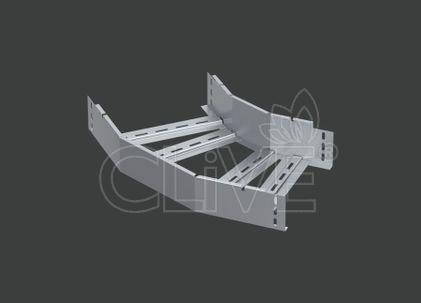 Поворот лестничного лотка ALSEH R-300мм. 45гр.х150х150 (1,2) нерж. сталь AISI304 CLIVE