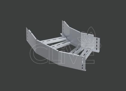 Поворот лестничного лотка ALSEH R-300мм. 45гр.х200х200 (1,2) гор. цинк CLIVE