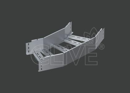 Поворот лестничного лотка ALSEH R-600мм. 45гр.х150х150 (1,2) нерж. сталь AISI304 CLIVE