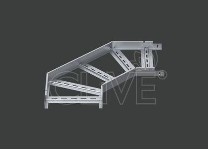 Поворот лестничного лотка ALSEH R-300мм. 90гр.х100х50 (1,2) нерж. сталь AISI304 CLIVE