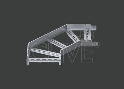 Поворот лестничного лотка ALSEH R-300мм. 90гр.х600х60 (1,5) гор. цинк CLIVE