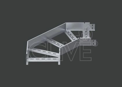 Поворот лестничного лотка ALSEH R-300мм. 90гр.х100х80 (1,2) гор. цинк CLIVE