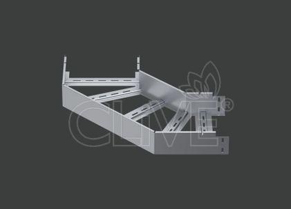 Поворот лестничного лотка ALSEH R-300мм. 90гр.х100х100 (1,2) оцинк. CLIVE