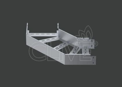 Поворот лестничного лотка ALSEH R-300мм. 90гр.х100х110 (1,2) нерж. сталь AISI304 CLIVE