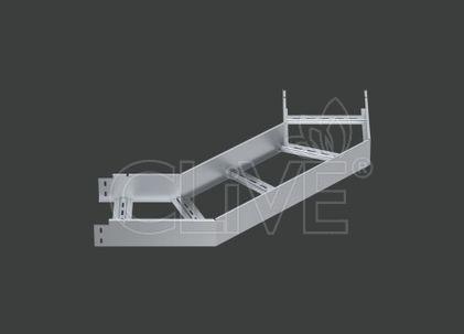 Поворот лестничного лотка ALSEH R-600мм. 90гр.х100х80 (1,2) гор. цинк CLIVE