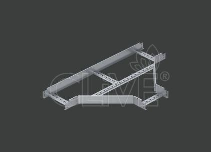 Угол Т-образный лестничного лотка ALSEH R-600мм. 600х80 (1,2) оцинк. CLIVE