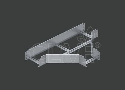 Угол Т-образный лестничного лотка ALSEH R-600мм. 150х150 (1,2) нерж. сталь AISI304 CLIVE